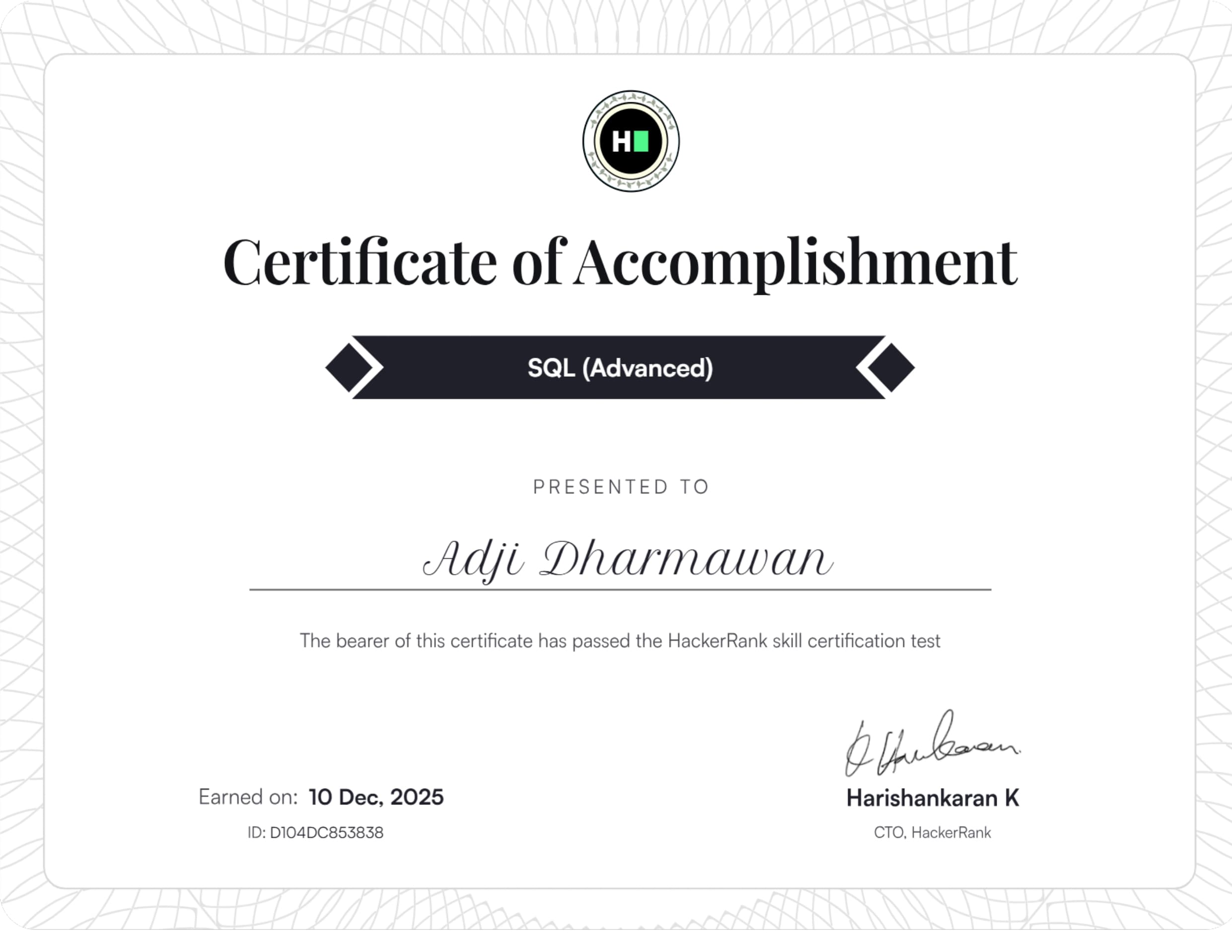 Advanced SQL